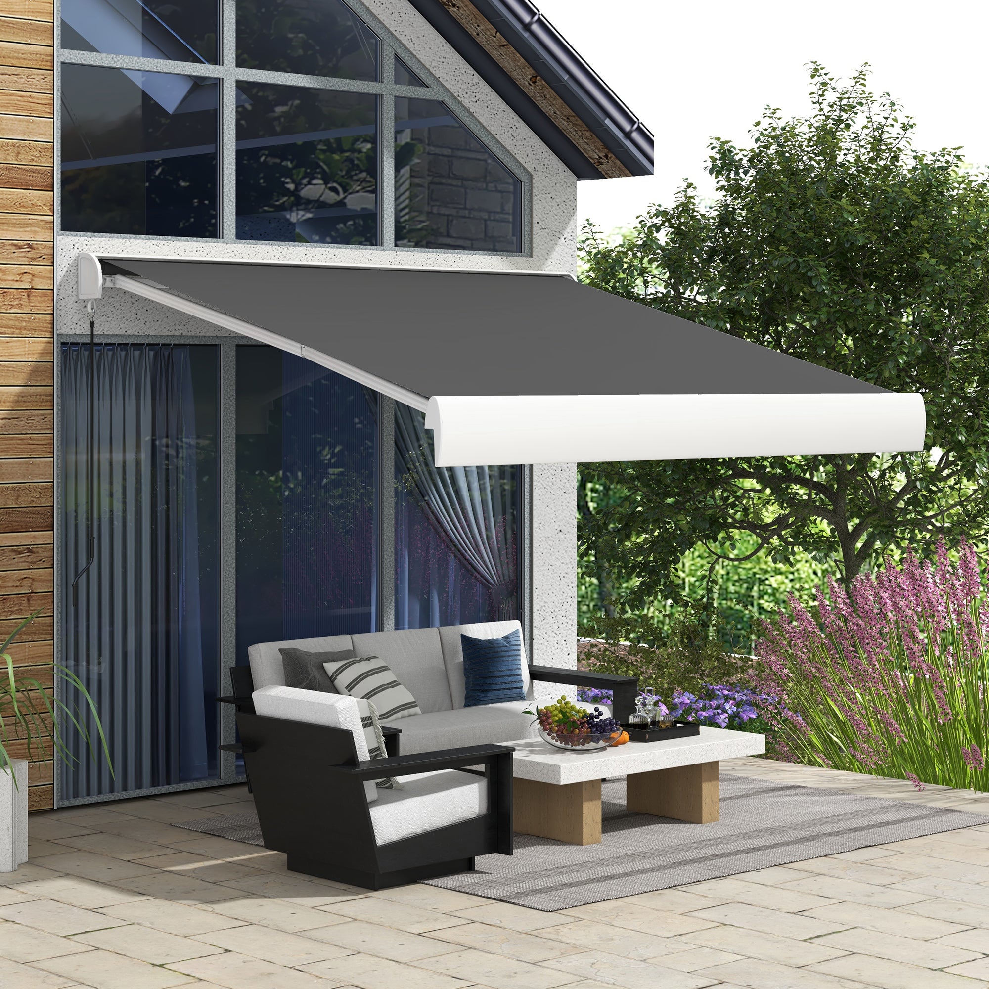 Electric Cassette Awning, 2.5 x 3m Remote Control, Grey