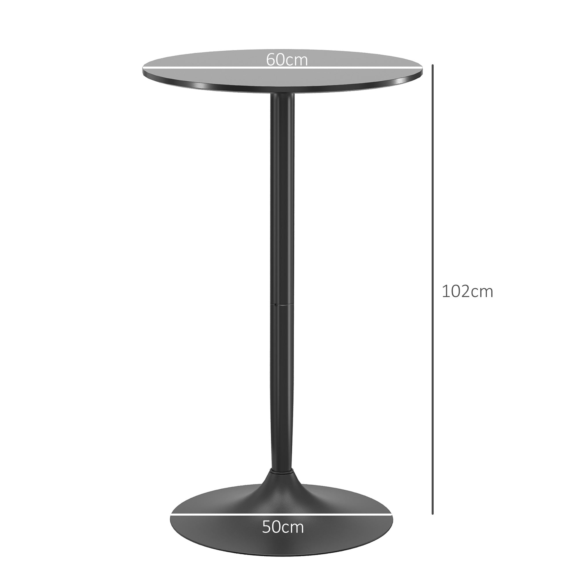 Bar table round kitchen for living room dining room steel black