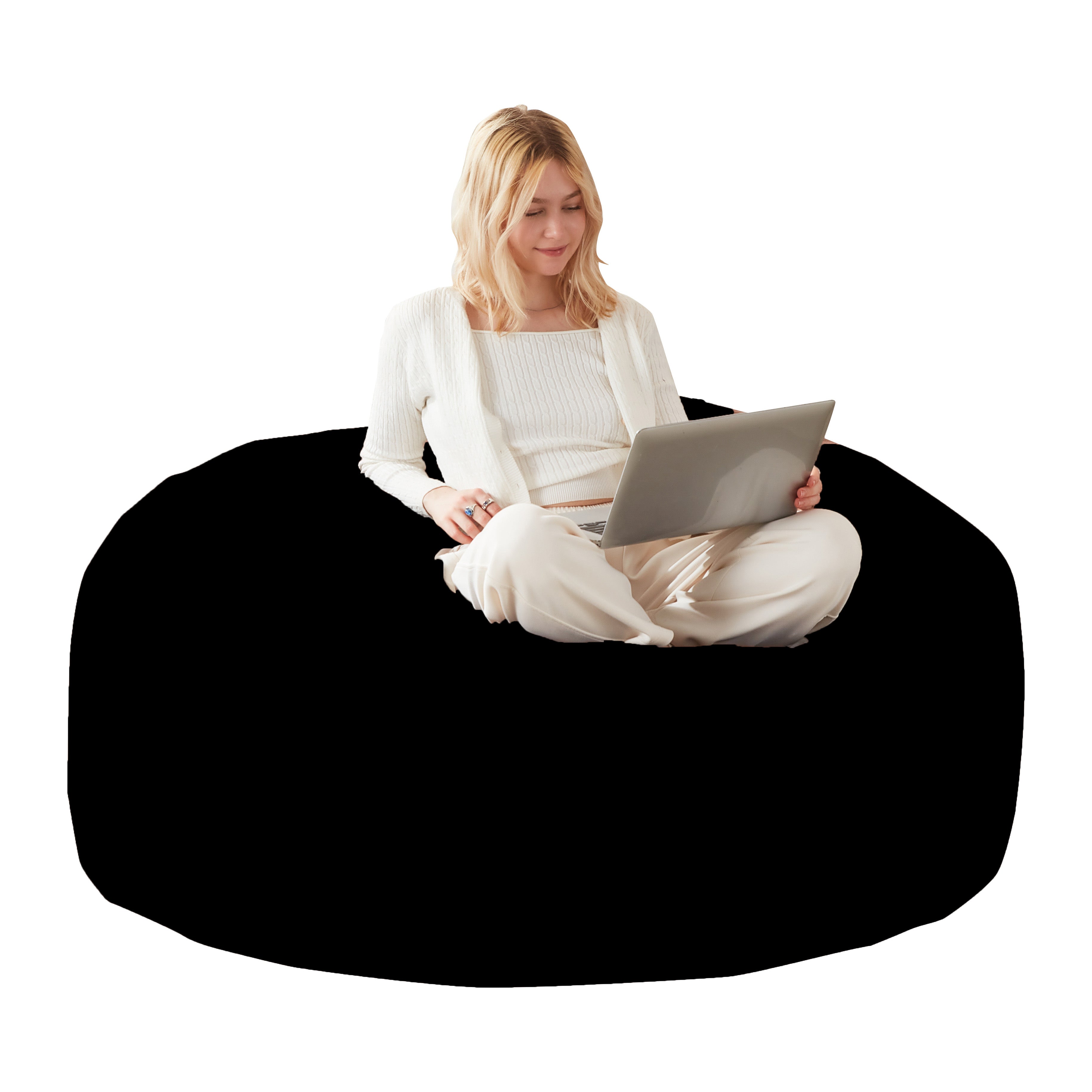 6FT Bean Bag Chair Sofa, Soft Comfortable Reading Chair for Adults