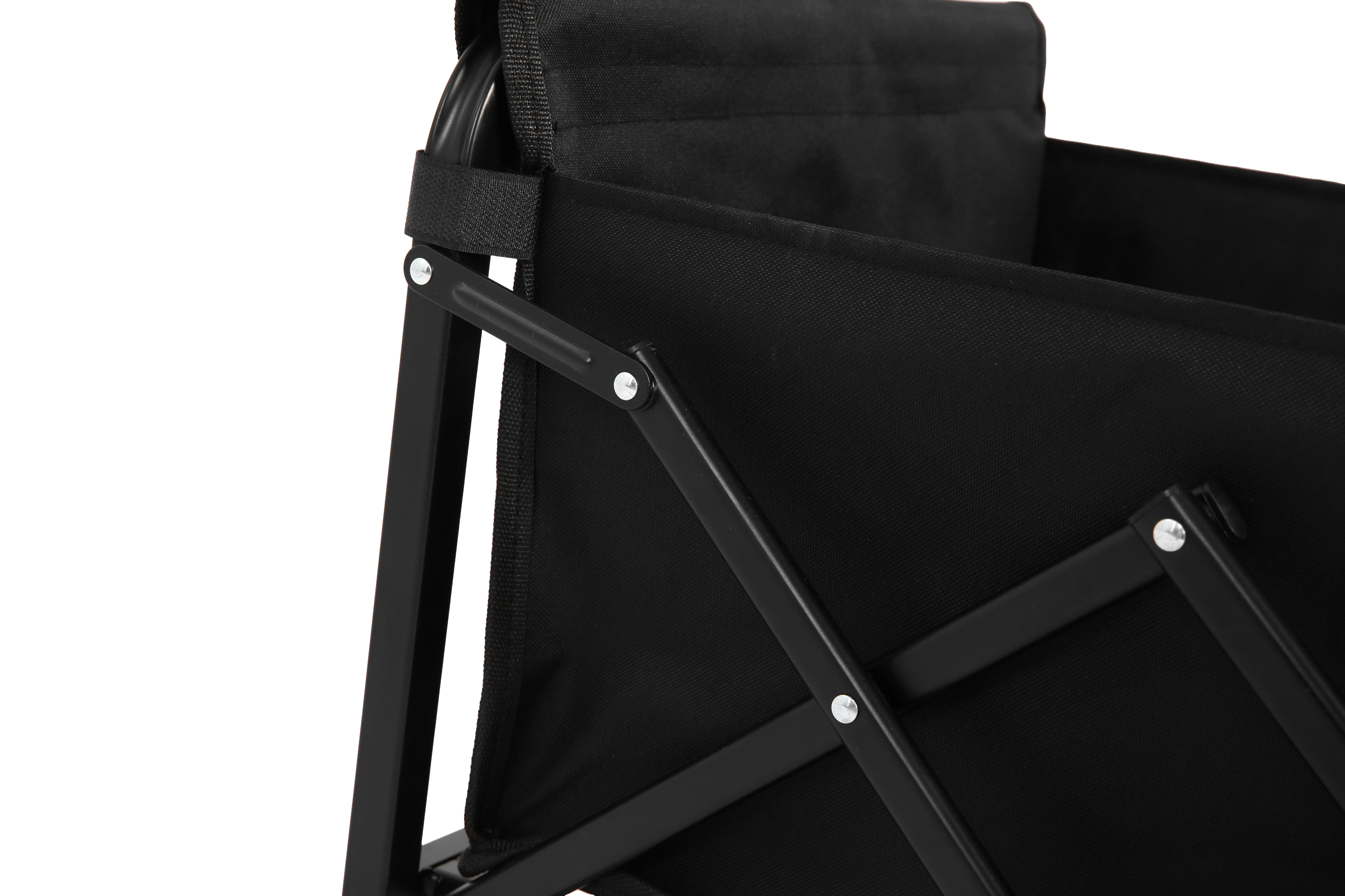 Lightweight Portable Folding Beach Wagon - Heavy Duty Utility Cart with Wheels, Large Capacity, Black