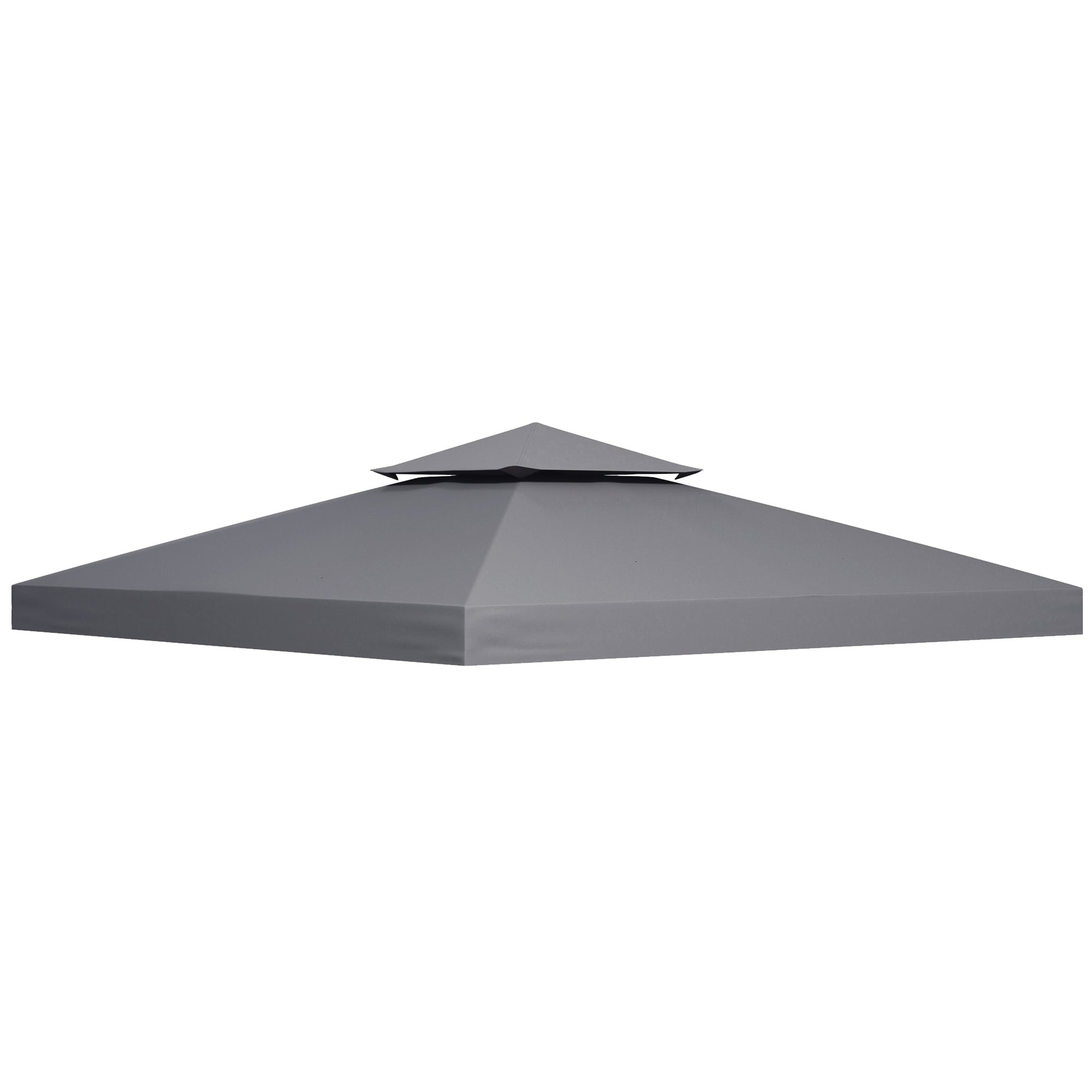 Gazebo Top Cover 3m Double Tier Replacement Deep Grey