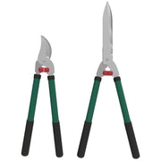 Garden Shears Set 2-piece, 40cm Pruning Shears and 51cm Hedge Shears, Metal Blades