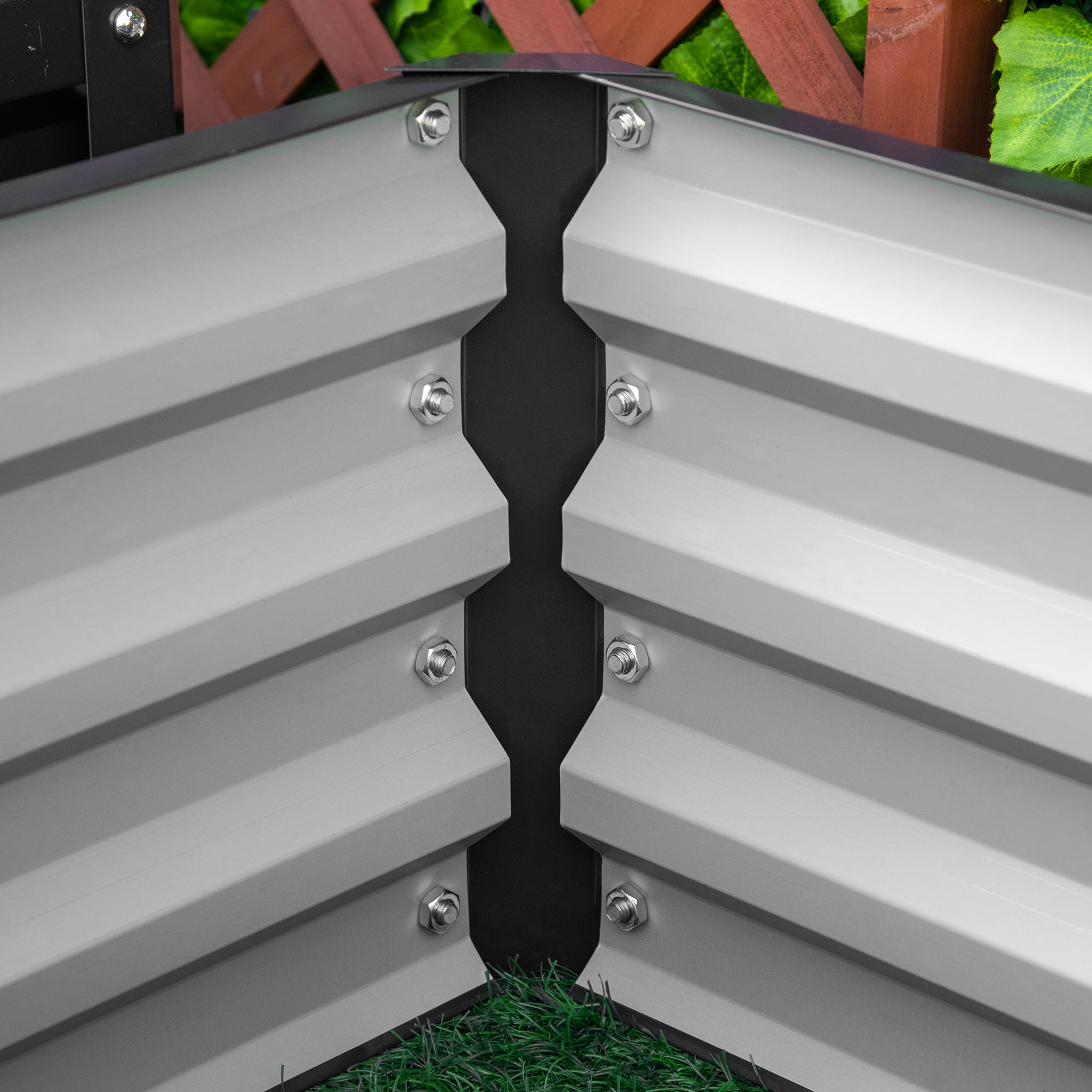 Planter Boxes, 60 x 60cm, Steel, Grey