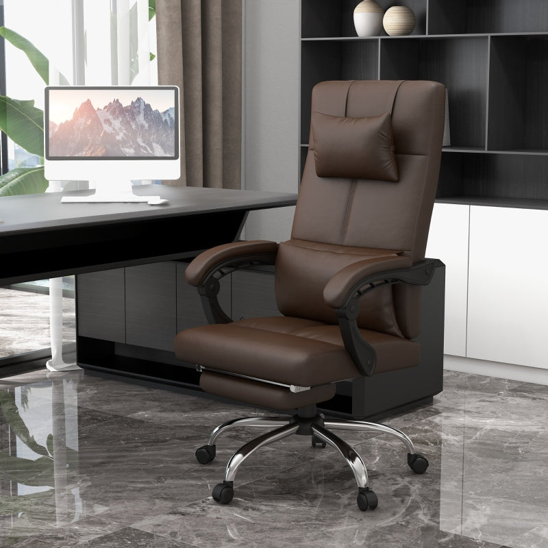 Vinsetto Office Chair, Massage, Heating, Reclining, Lumbar Support, Coffee