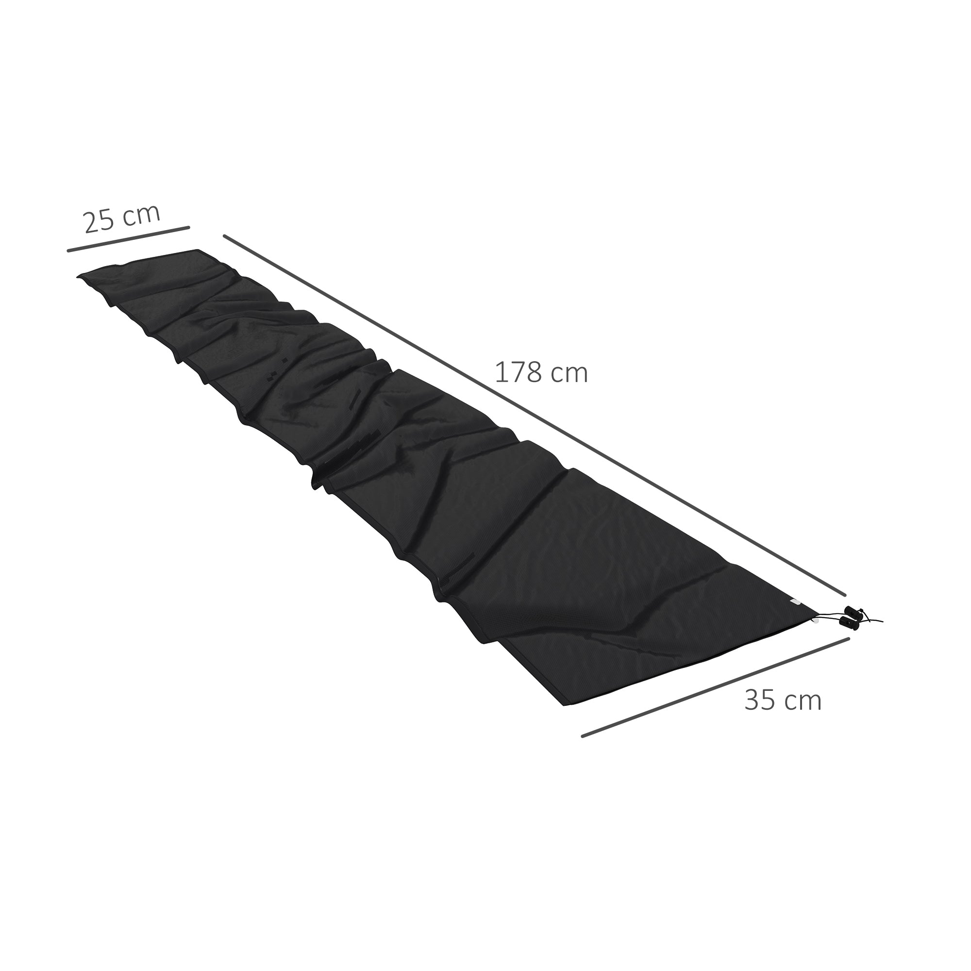 Parasol Cover, Cantilever Umbrella 2-3.5m Protector with Zipper, 420D Oxford Black
