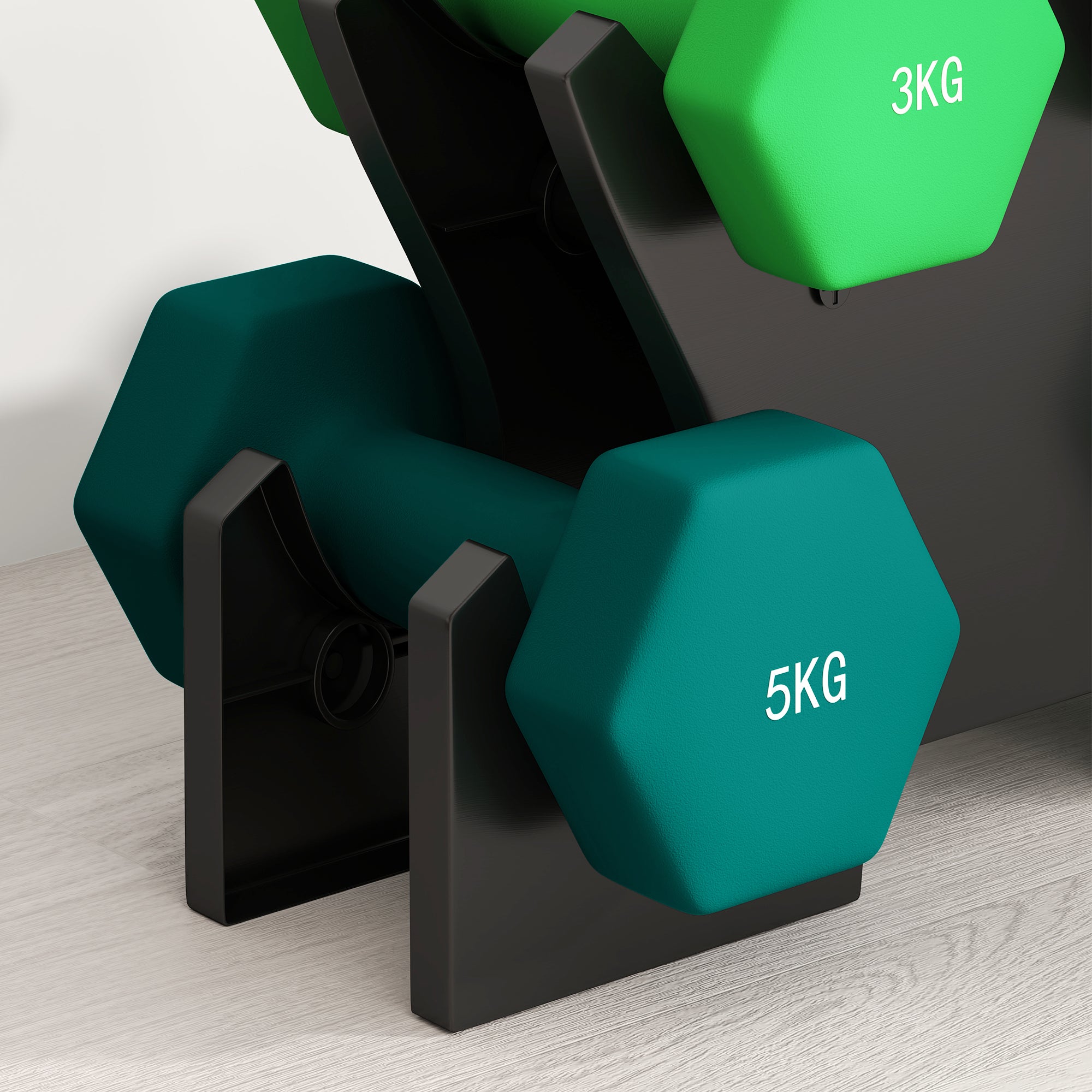 Dumbbell Set 6 Dumbbells with Stand Metal