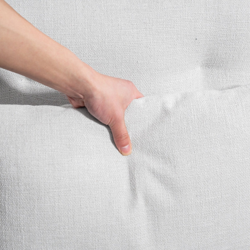 Office Chair, Ergonomic Desk with Lumbar Support & Footrest, Cream White