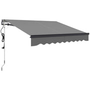 Electric Awning, 2.5 x 2m Retractable UV30+ Sun Shade Aluminium Frame, Dark Grey