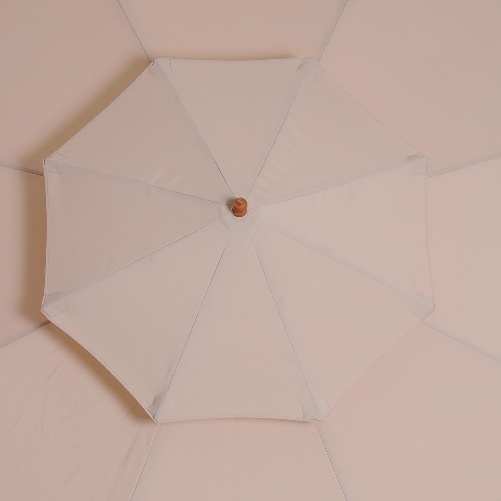 Parasol Umbrella 2.7m Wooden Frame Elegant Beige