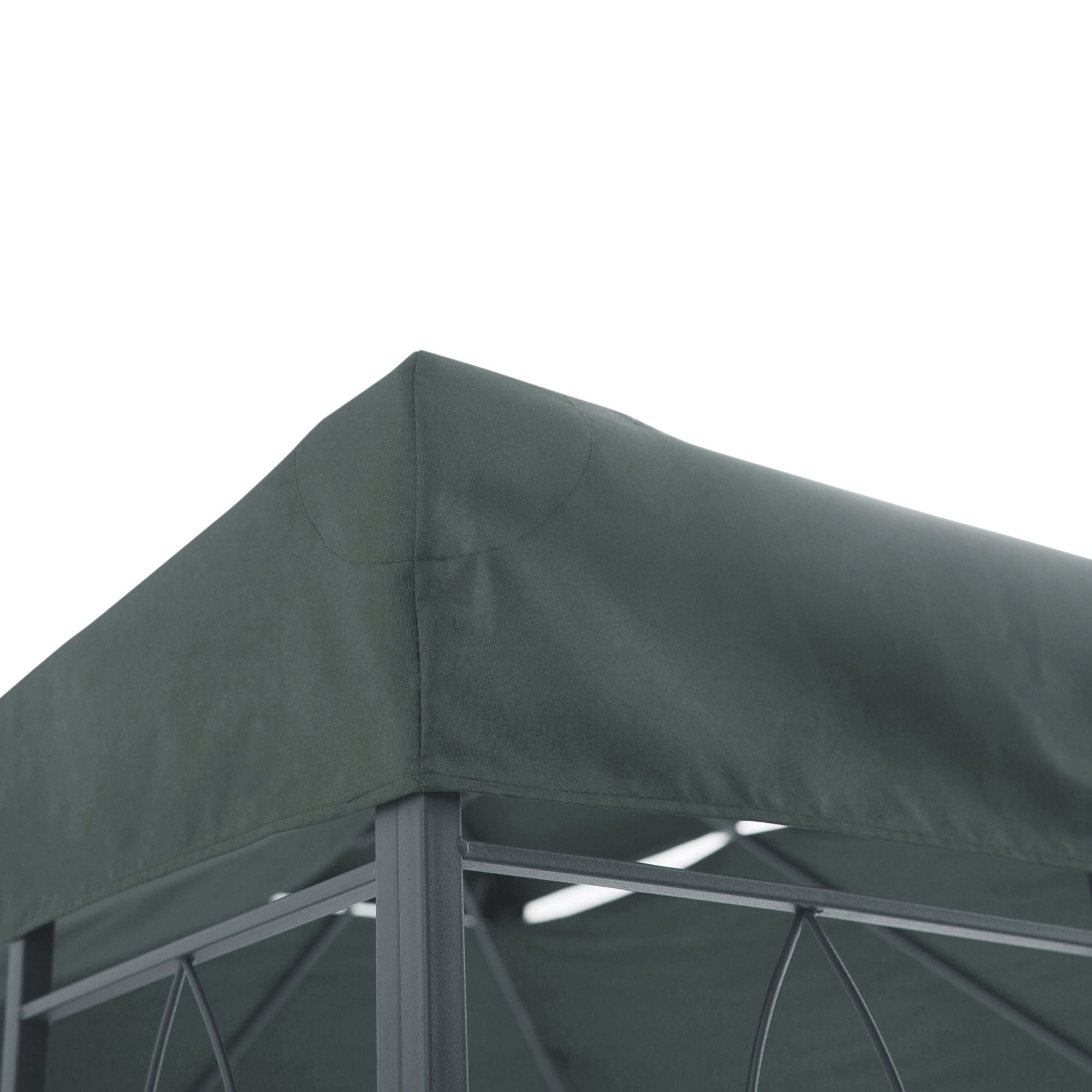 Replacement Roof Gazebo Garden Pavilion 3x4m Polyester Charcoal Grey