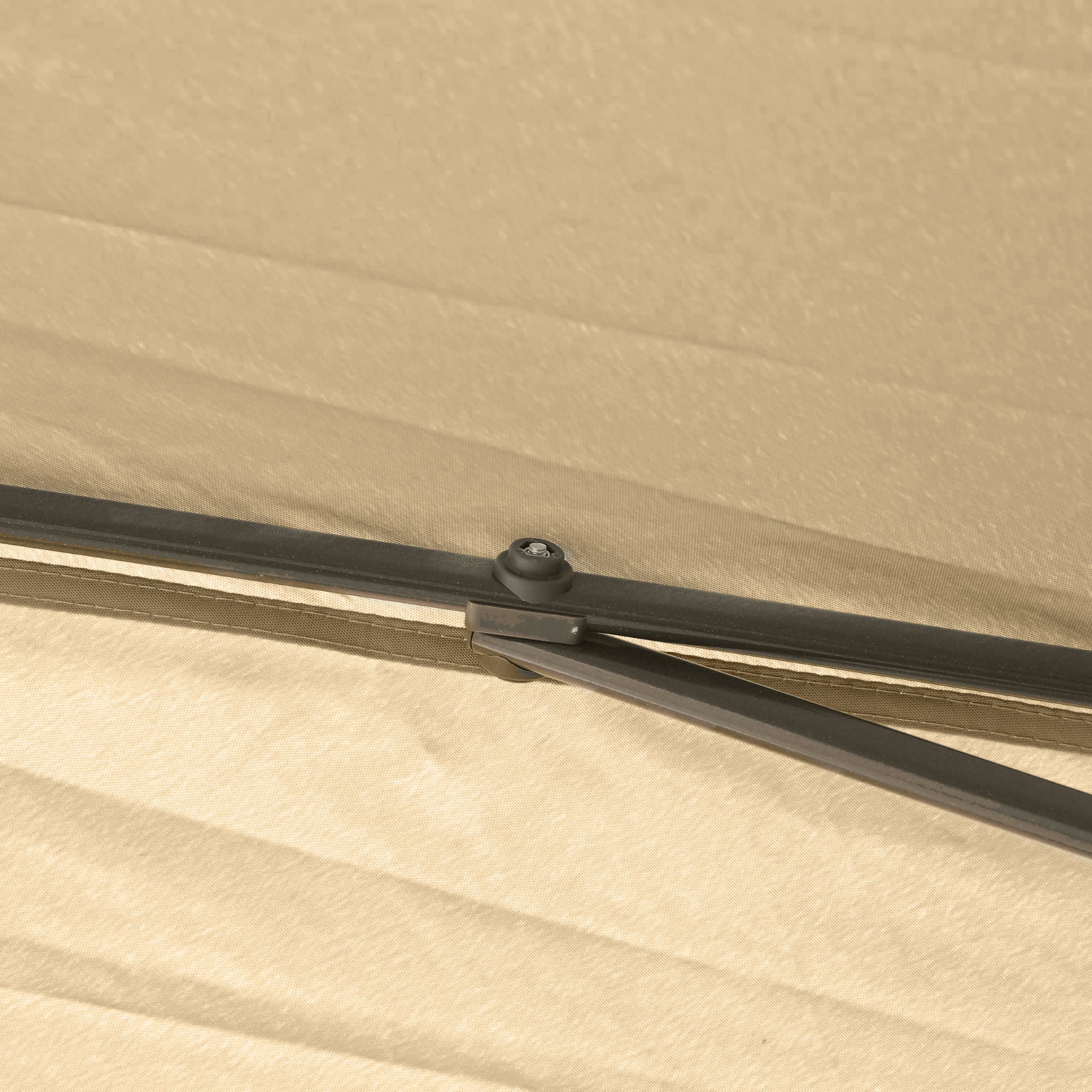 Pop Up Gazebo, 3.3 x 3.3m Double Roof Foldable with Zipped Mesh Sidewalls, Height Adjustable, Beige