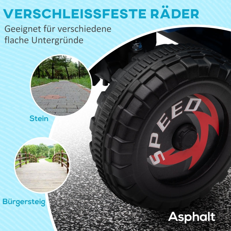 Kids' Quad, 2.5 km/h, Rechargeable, Trailer, Blue