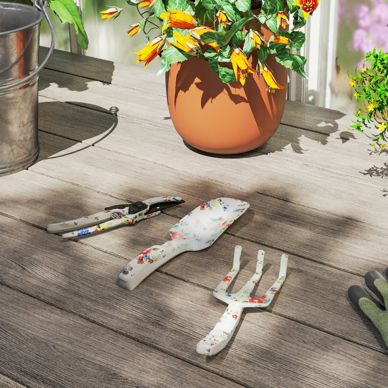 Garden Tool Set 3 Pieces Metal, Multi-colored