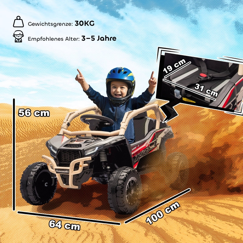 Electric Off-Road Vehicle for Children with Remote Control and LED Lights, Yellow