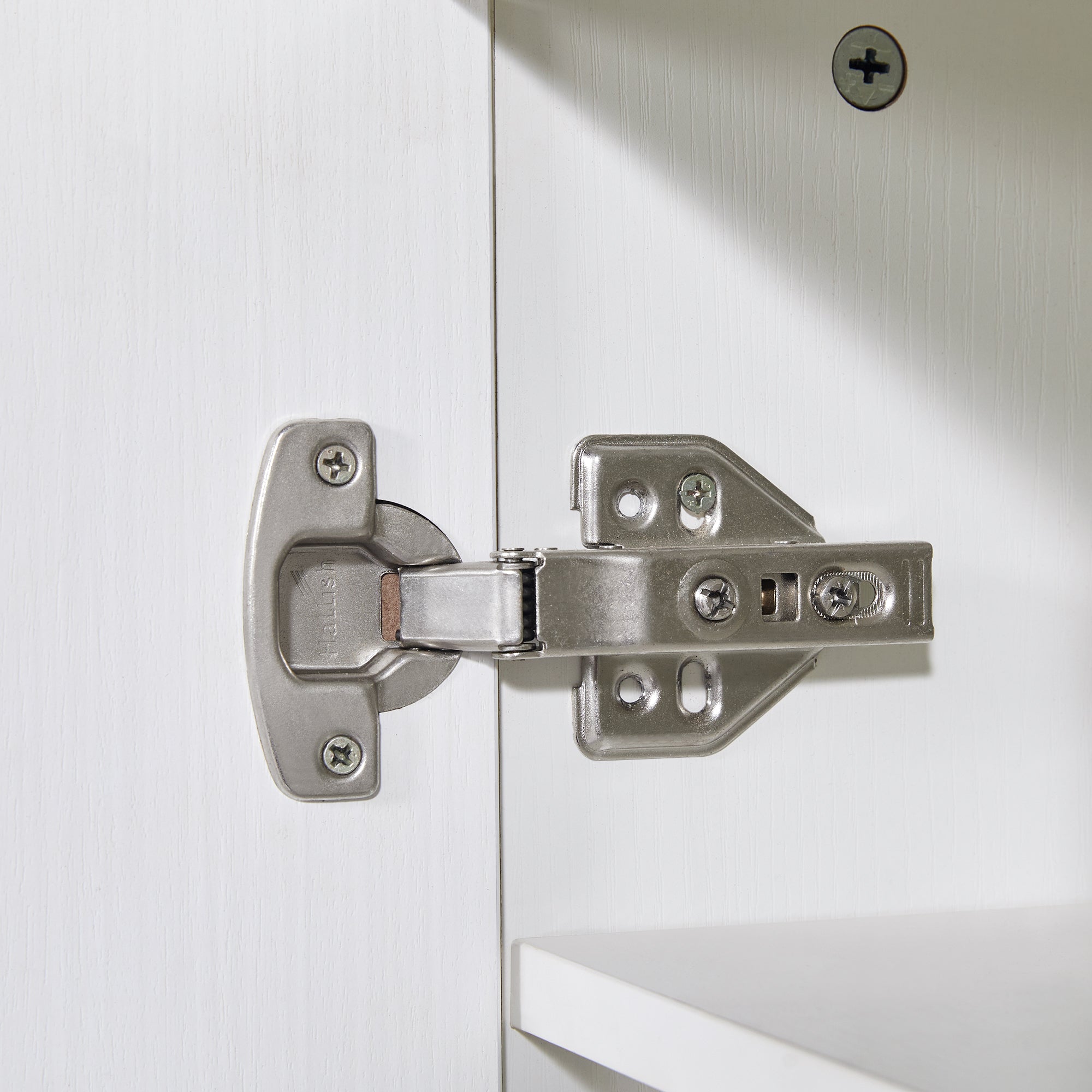 Extendable Bar Table Dining Table with Storage 6 Shelves - White