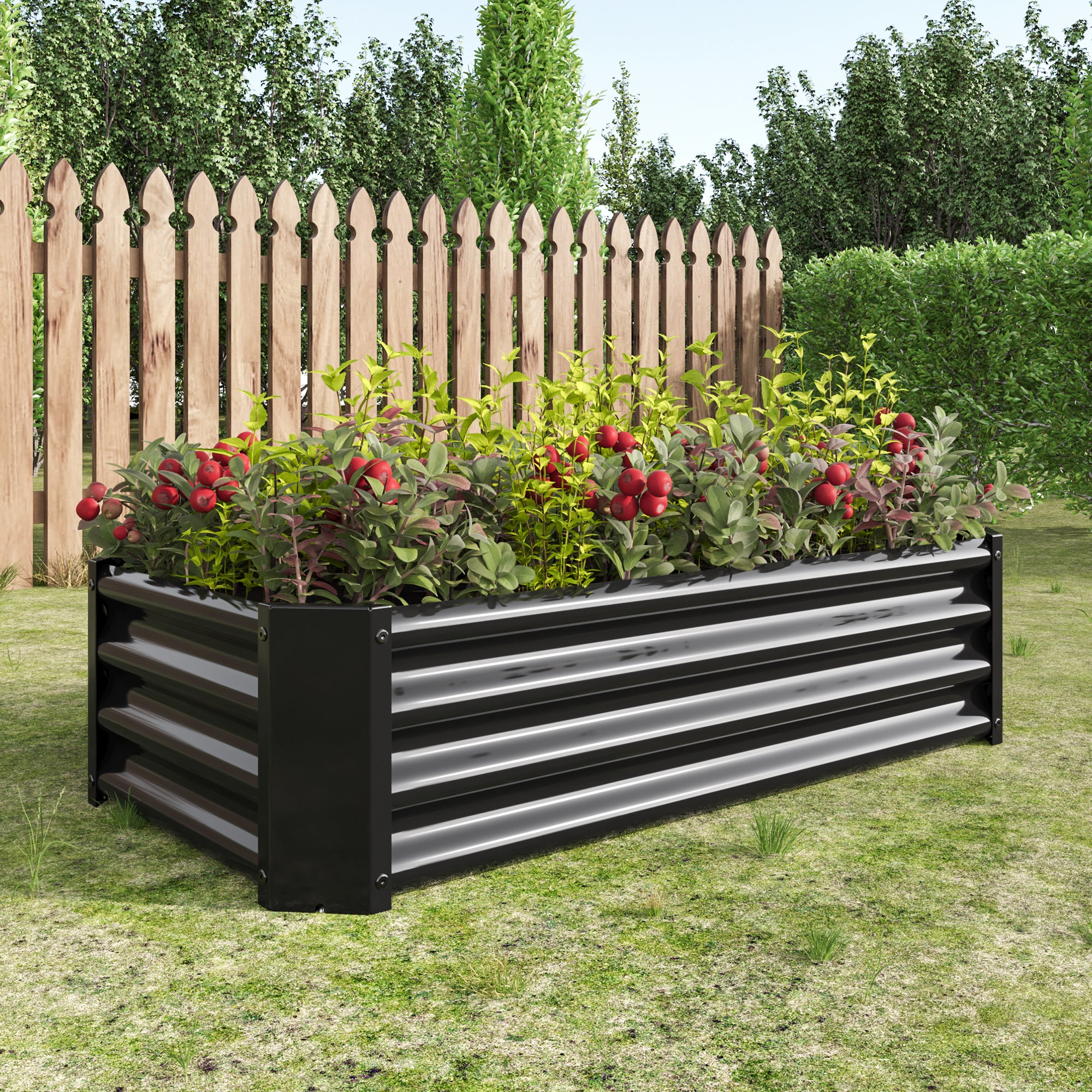 Raised Bed Metal Plant, Steel Rust Protection, Anthracite