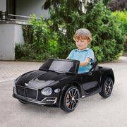 Bentley GT 12V Electric Car with Remote Control, LED Lights, Music, Black