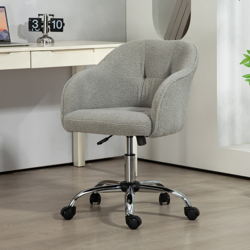Home Office Chair, Ergonomic Swivel Rocking, Gray