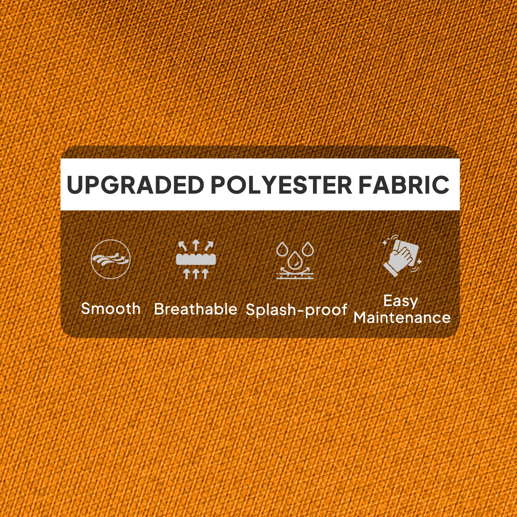 Rocking Chair Padded Seat Cushion 115 x 56cm - Orange