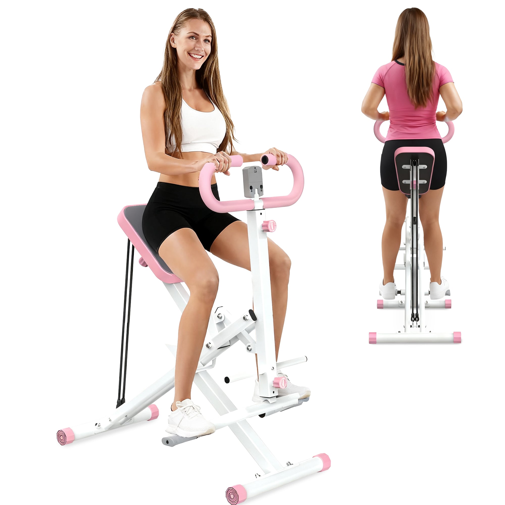 Squat Machine Foldable Glute Trainer Resistance Bands Home Use