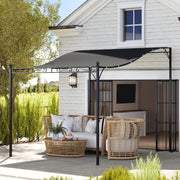 Pergola Lean-to Pavilion Water-Repellent Freestanding 2.5x3m Dark Grey