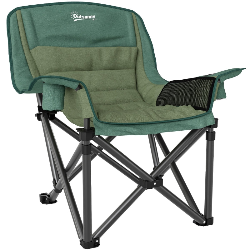 Camping Chair Portable Padded Olive Green