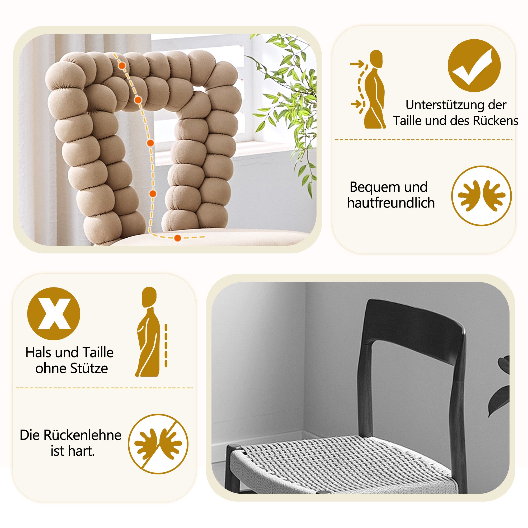 Camel Dining Chairs (Set of 2), Triangular Cutout Backrest, Black Metal Legs, Velvet