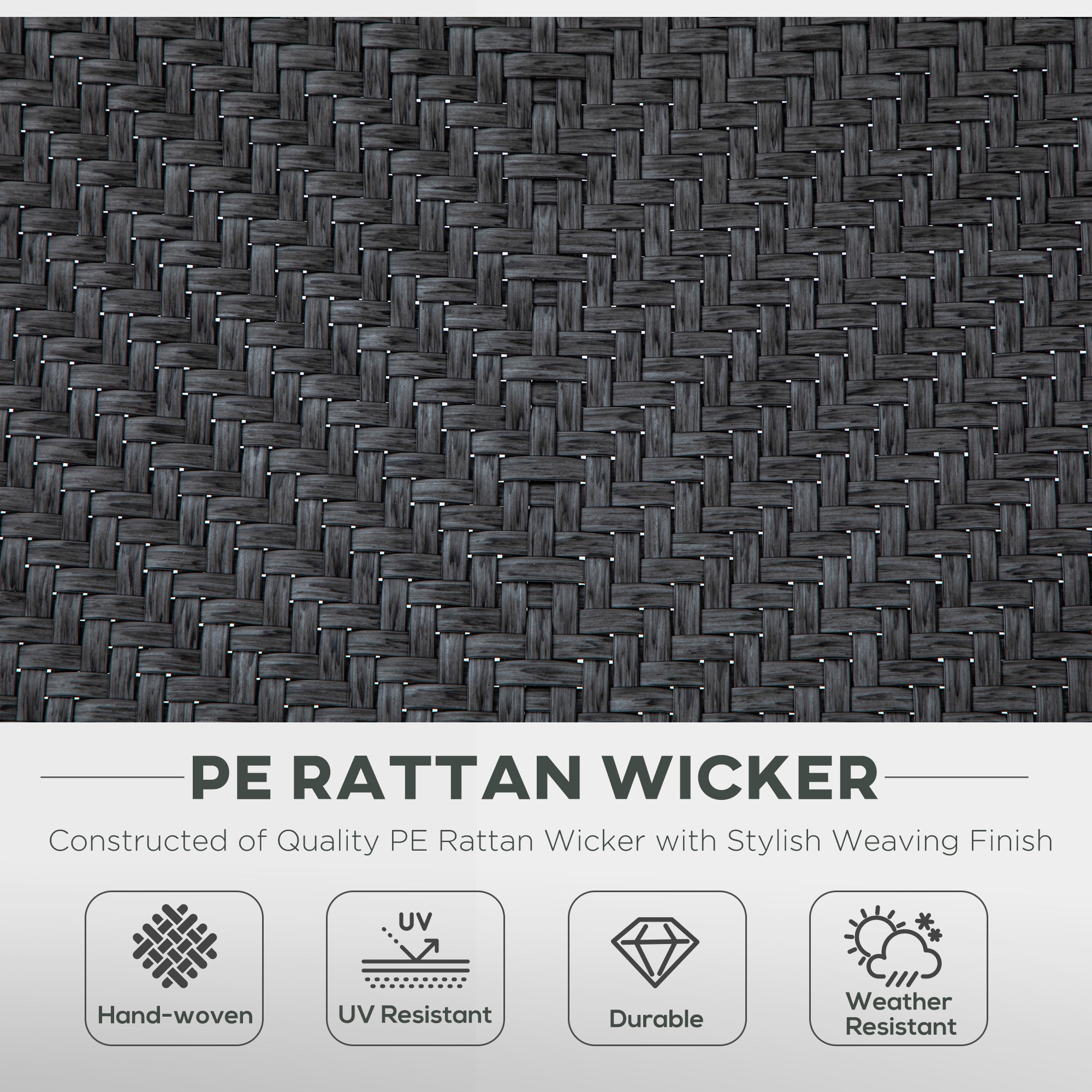 Set of Two Folding Garden Chairs, Seven-Position Adjustable Backs - Grey