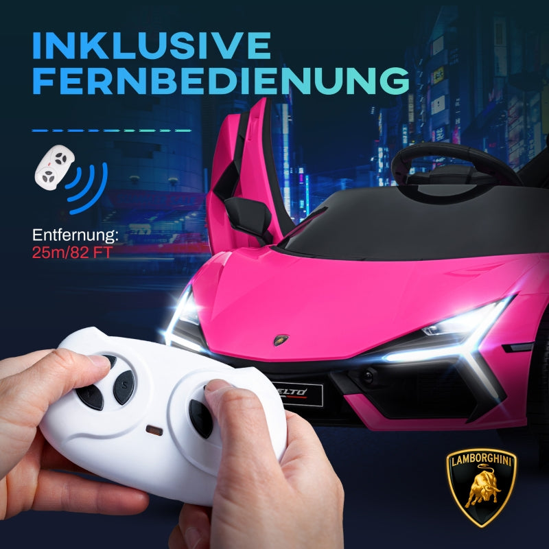 Electric Ride-On Car for Kids with Remote Control and Horn, Pink