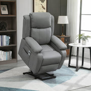 Riser and Recliner Chair with Massage, Heat, Power Lift, Grey