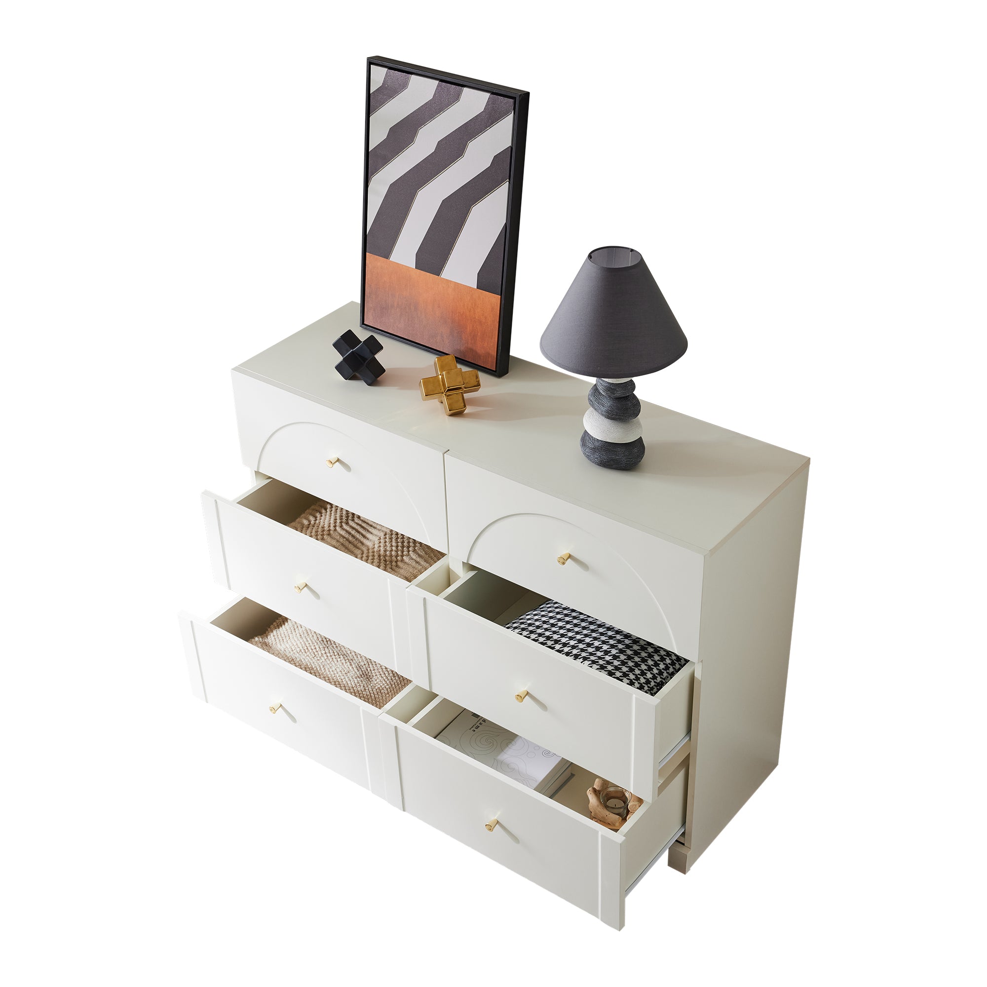 Chest of Drawers with 6 Drawers, White
