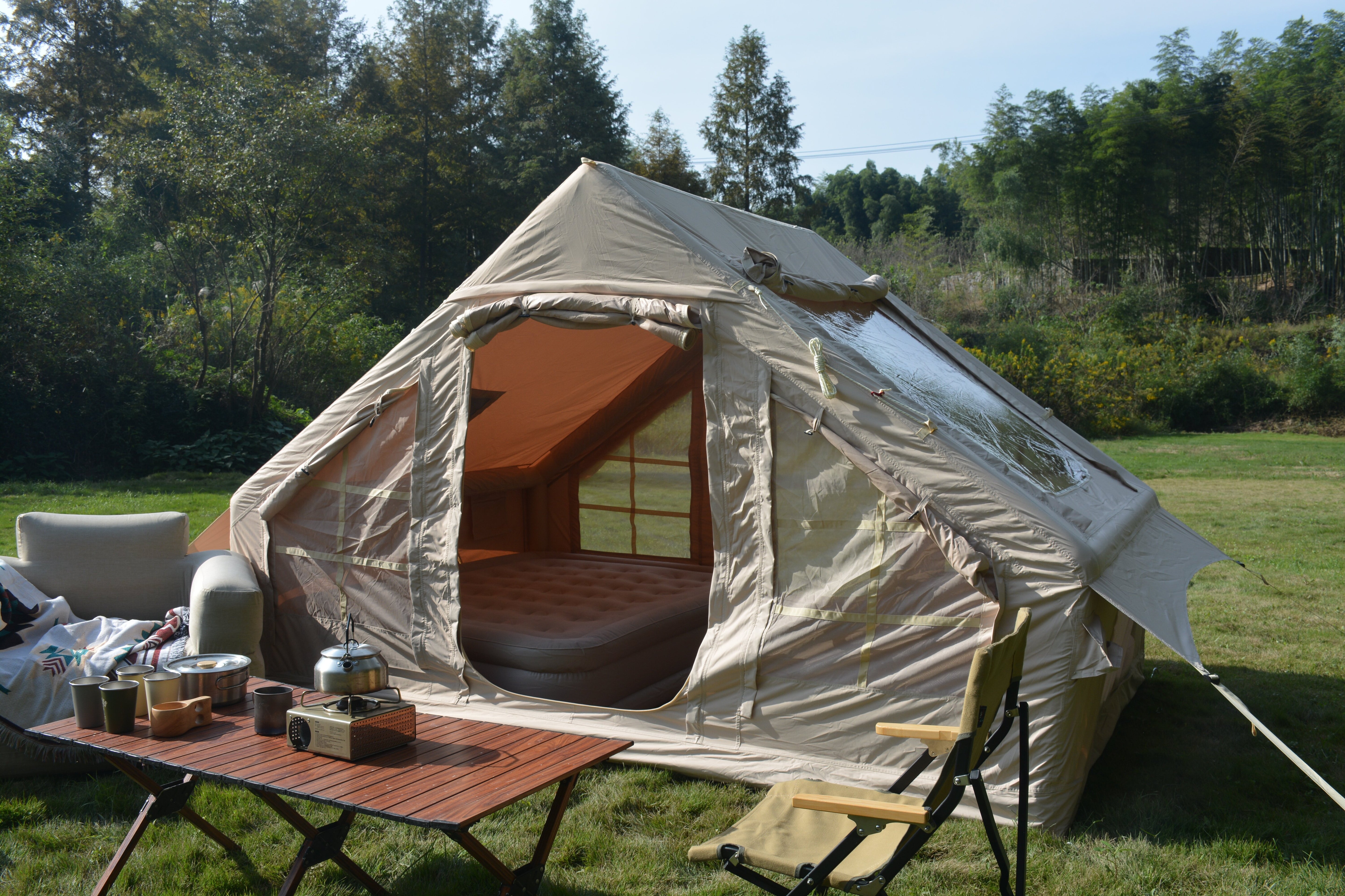 Large Blow Up Air Tents House, inflatable, durable, outdoor, with pump