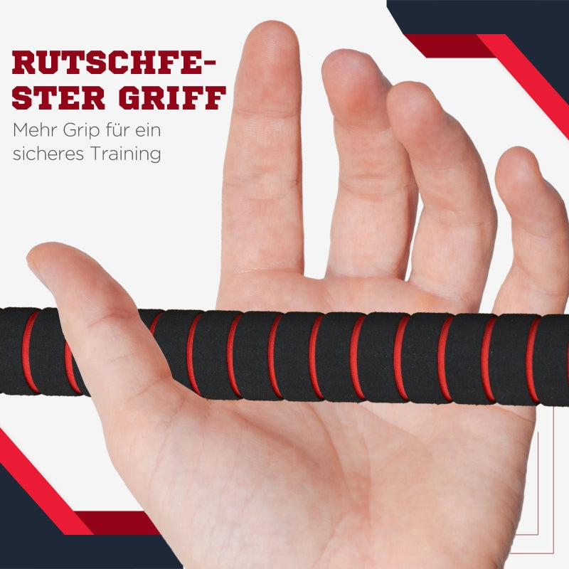 2-in-1 Dumbbell Set Adjustable 25kg Short & Long Barbell