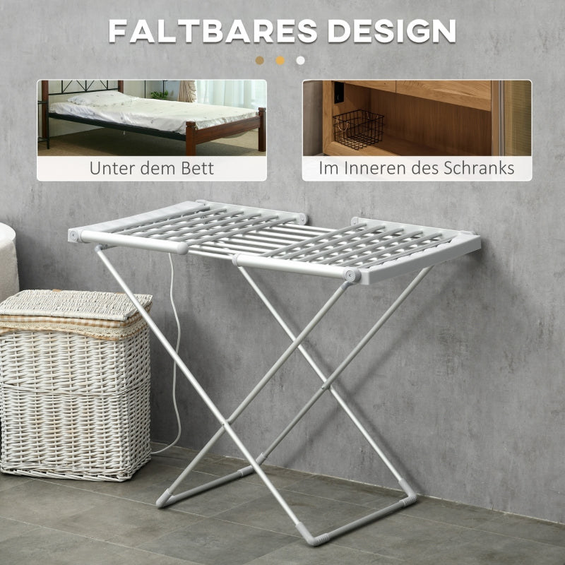 Heated Clothes Drying Rack, Foldable 45-55℃ 144x53x96cm