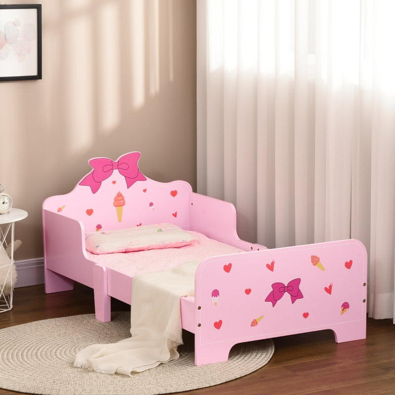 Princess-Themed Toddler Bed Safety Rails Cute Patterns Pink