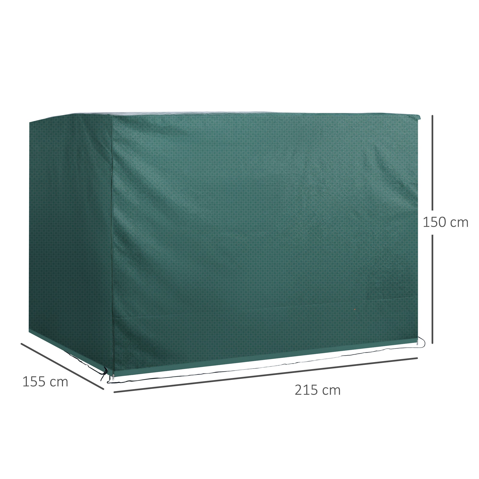Tarpaulin Protective Cover Waterproof UV Protection for Furniture & Garden, 215x155x150cm