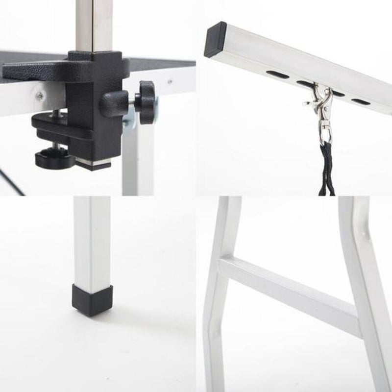 Pet Grooming Table, Foldable with Arm, Rubberized Surface