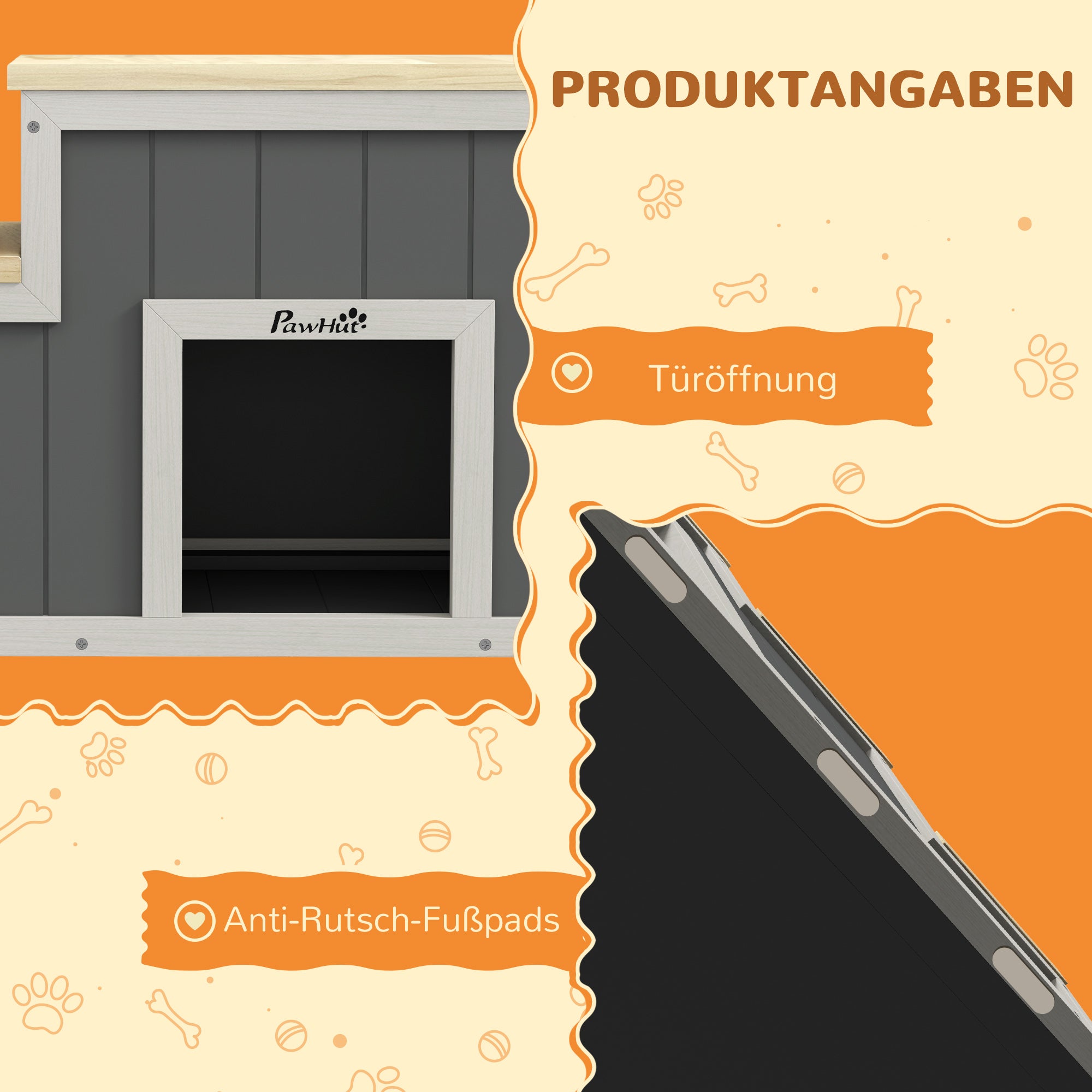 Pet Stairs 2-in-1 Cave 3 Steps Ramp, Wood