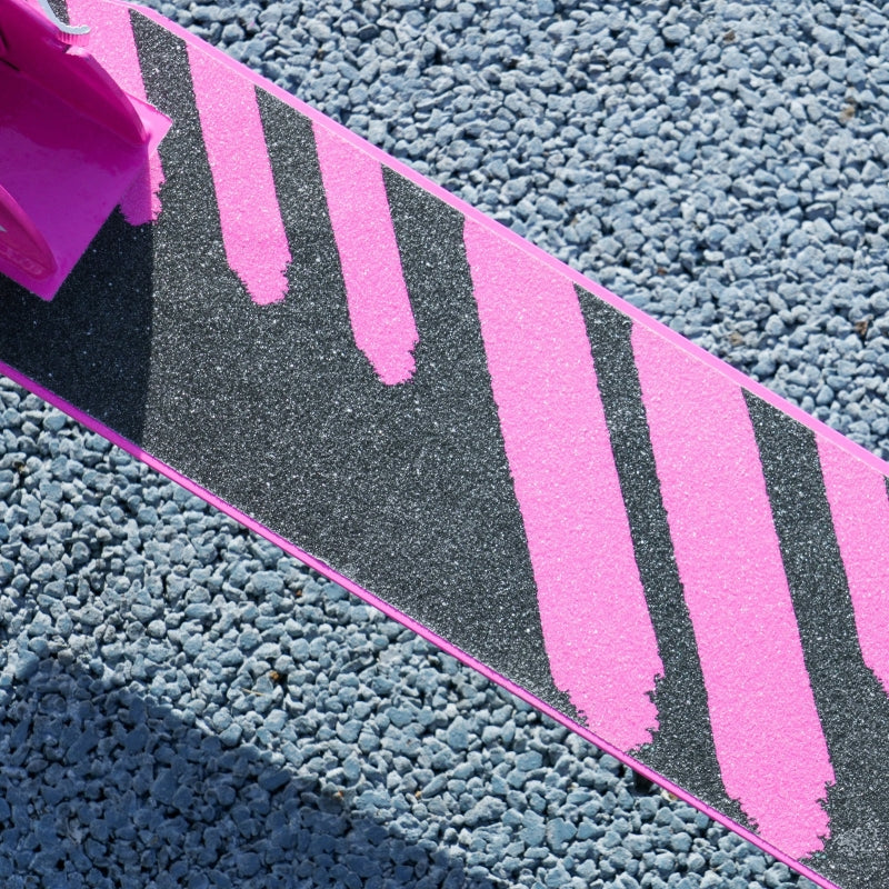 Children's Scooter with Double Brakes and Footrest, Foldable Metal Frame, Pink