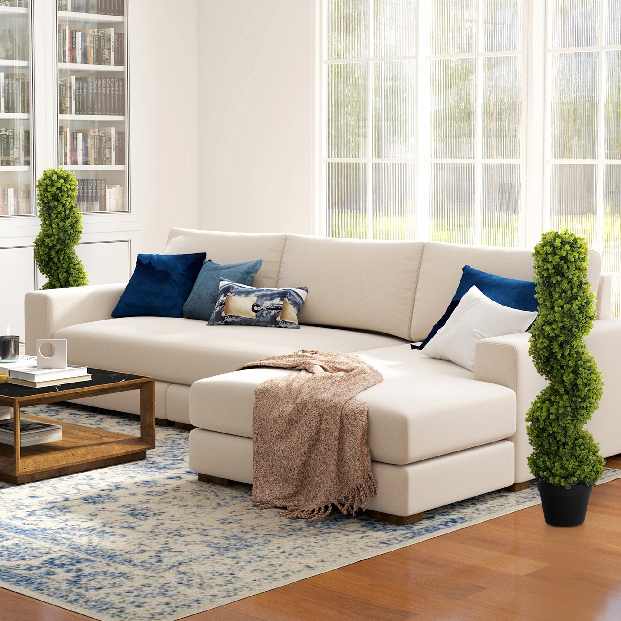 Artificial Spiral Eucalyptus, 90 cm Indoor Plant, Green