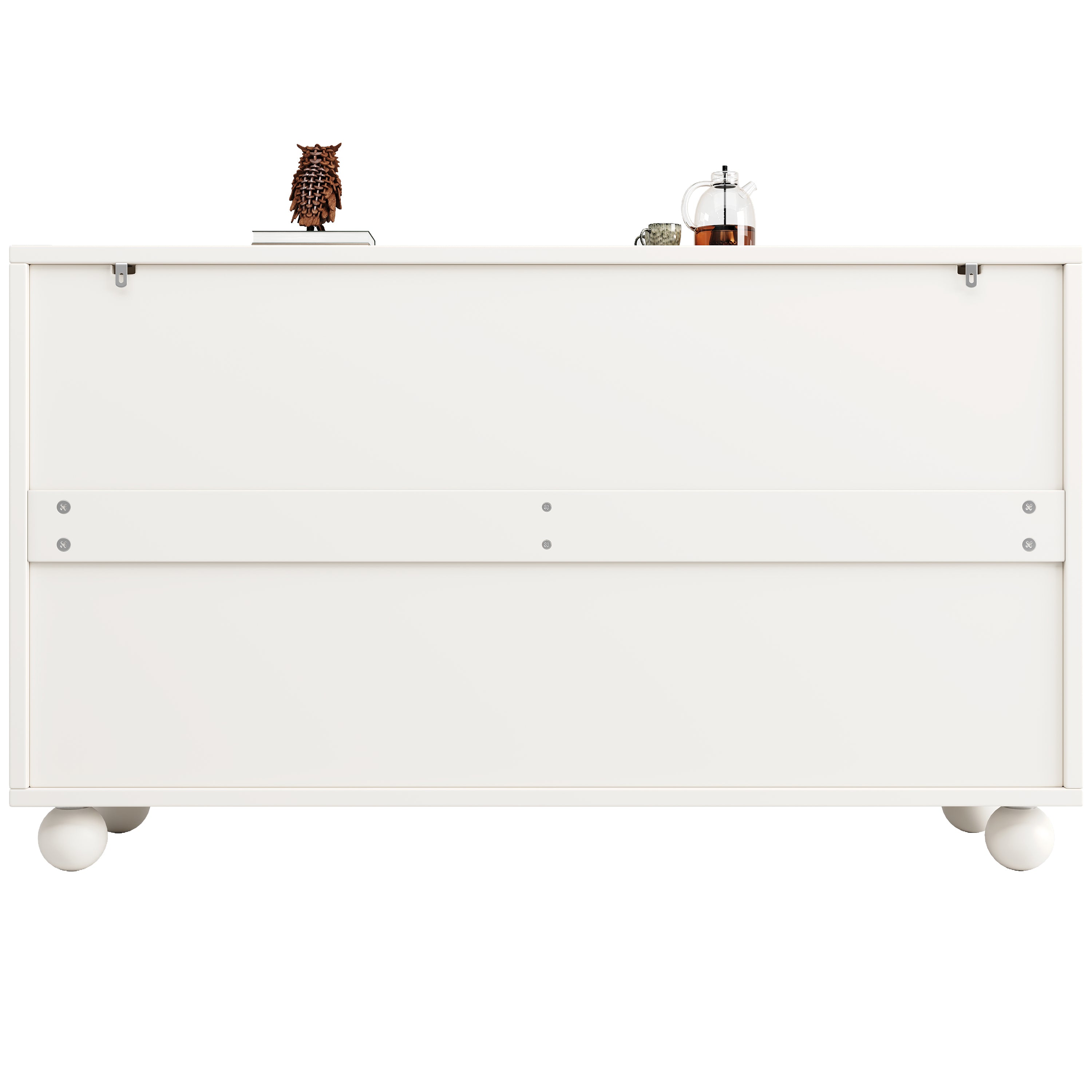 Sideboard Cabinet with Storage and Adjustable Top, White