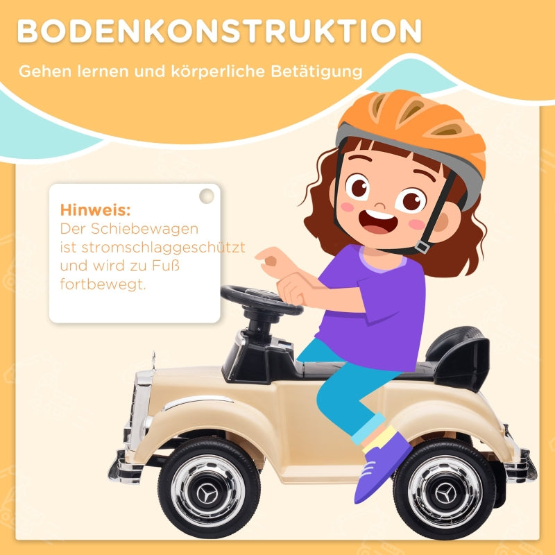 Mercedes Benz Design 300 S Ride-On Toy Car, Beige