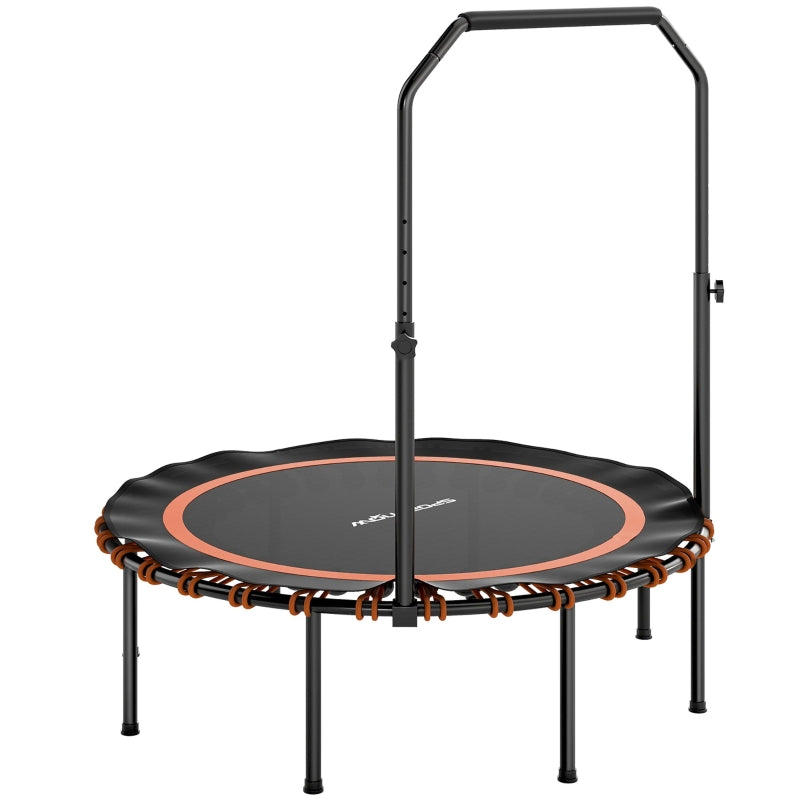 Fitness Trampoline Adjustable Handrail Indoor/Outdoor - Orange