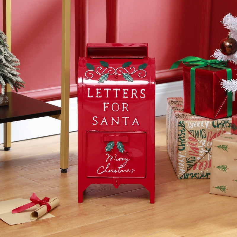 A5 Letter Postbox Christmas Decoration Red/White