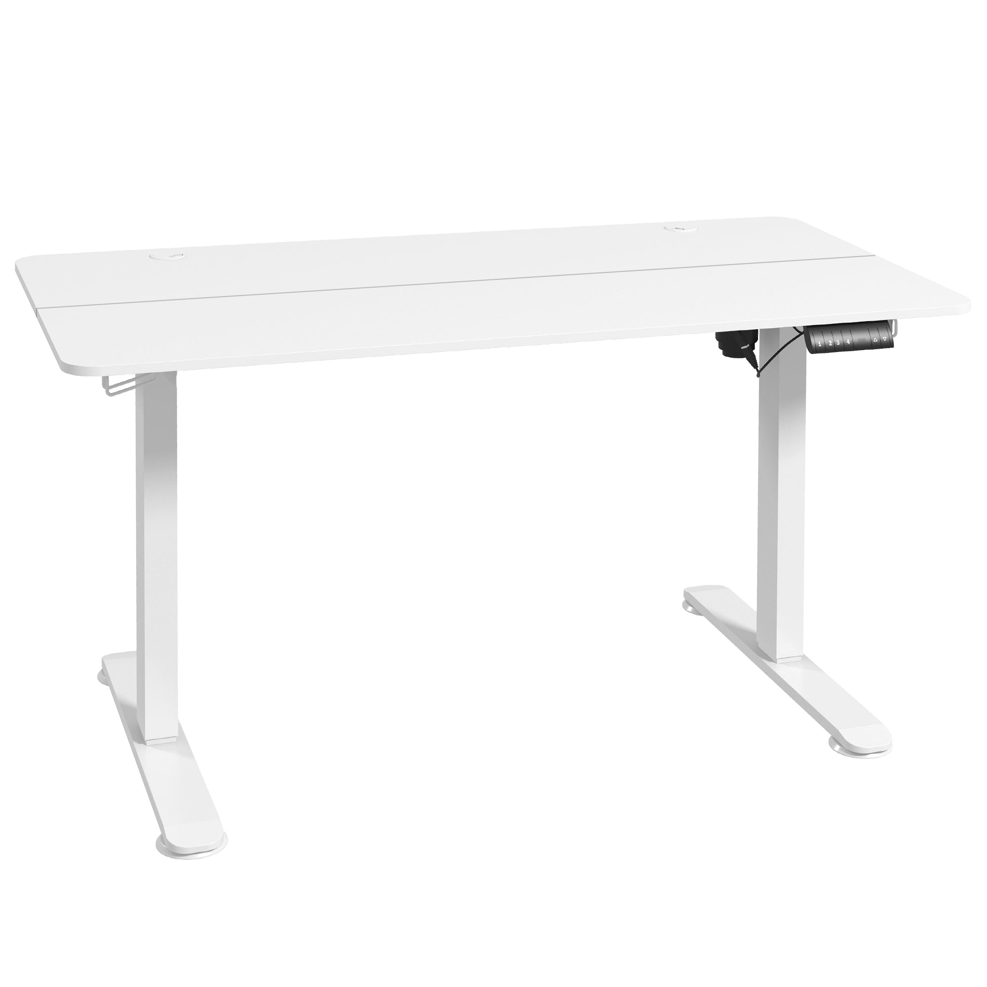 Electric Standing Desk 140x70cm Ergonomic 4-Memory Anti-Collision White