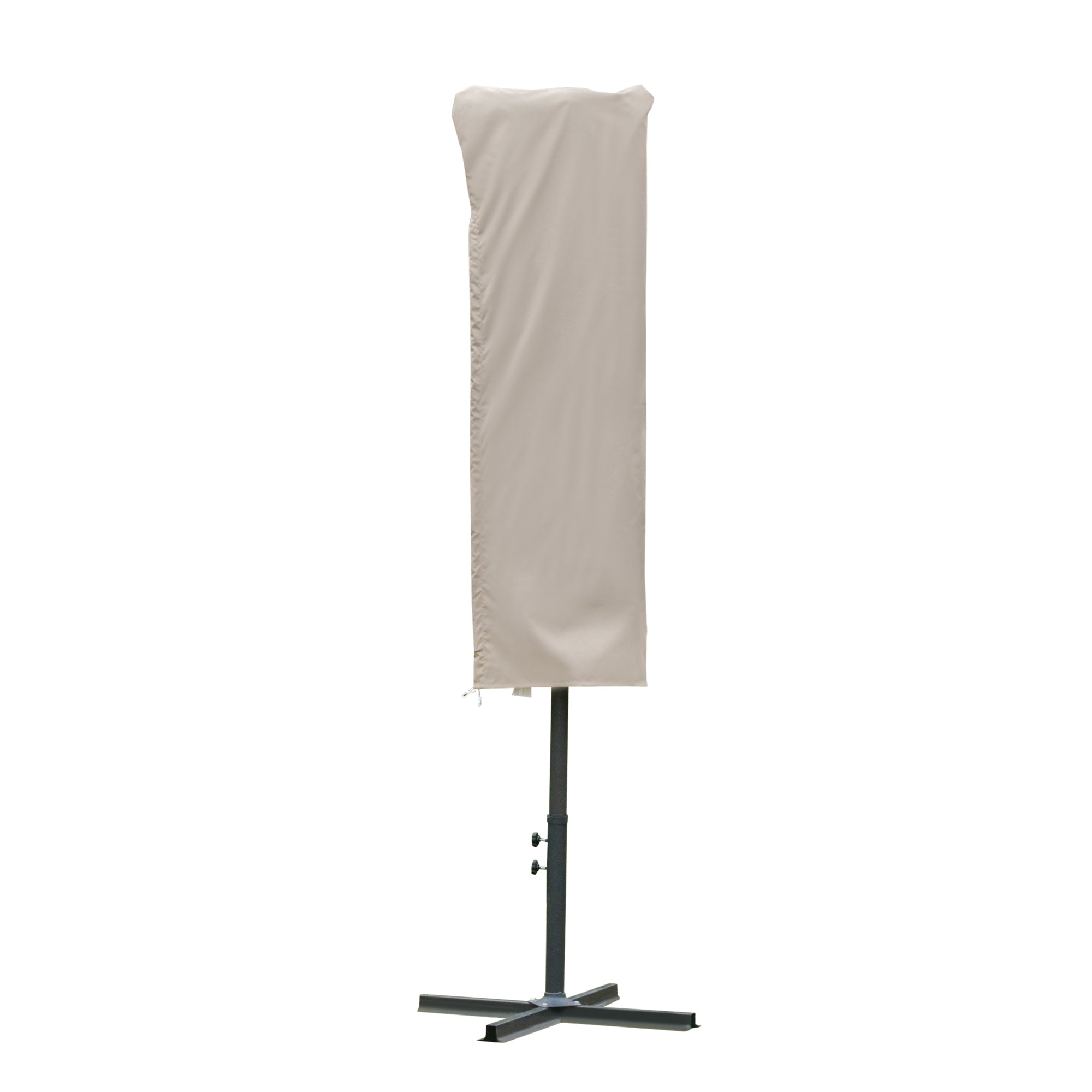 Parasol Protective Cover Weatherproof Windproof with Rope Closure for Cantilever Khaki