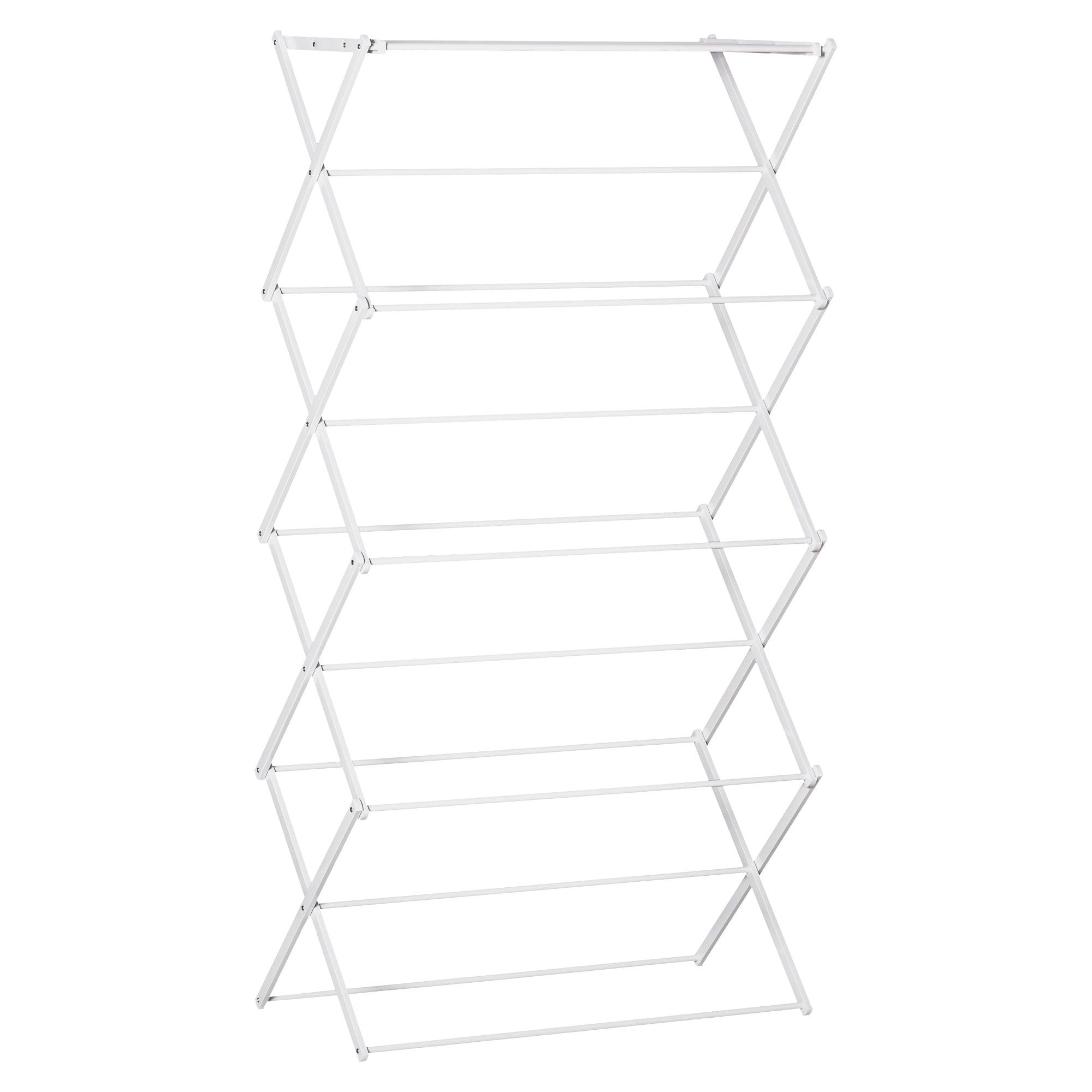 Foldable Clothes Airer, 8-Tier Tower Dryer, Metal Plastic White
