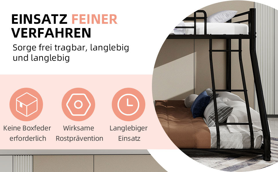 Bunk Bed, Twin Over Full, Metal