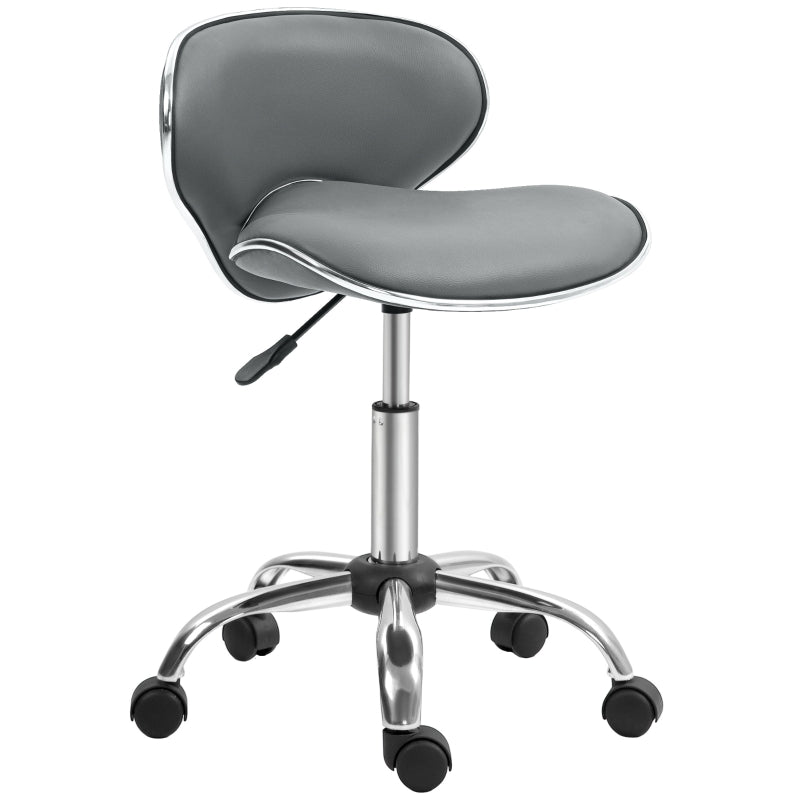 Beauty Salon Chair Adjustable Rolling Swivel Stool Grey