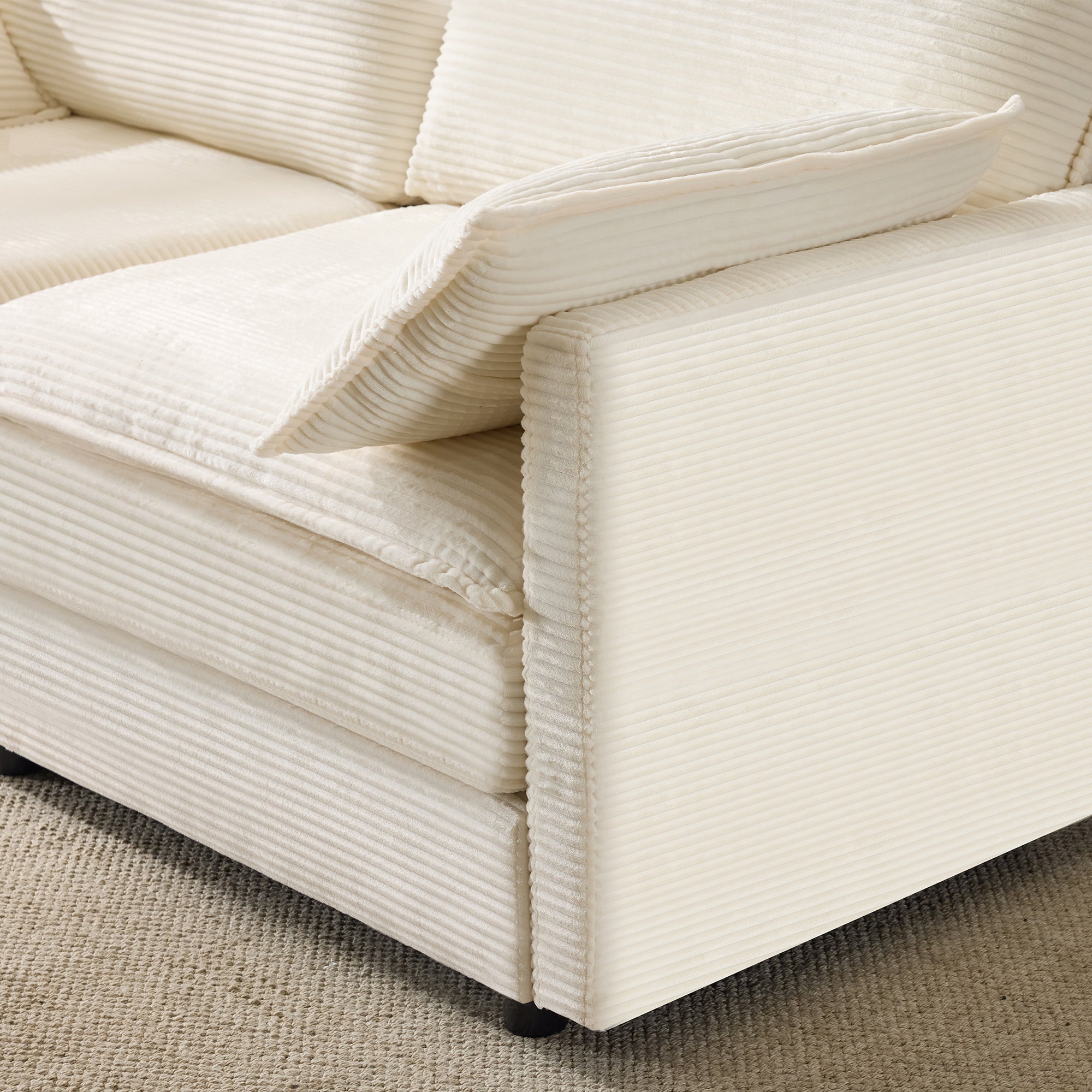 Modern Minimalist Sofa, 2-Seater Comfortable and Spacious, Living Room/Bedroom